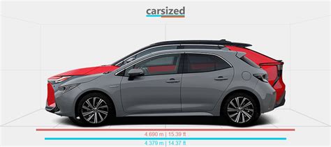 Dimensions Toyota Corolla Present Vs Toyota Bz X Present