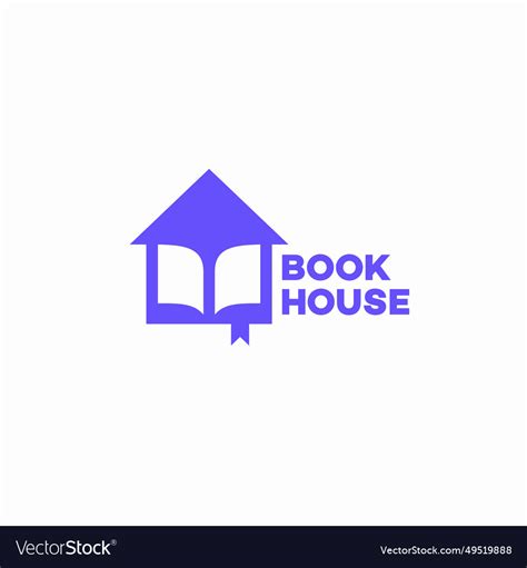 Book house logo Royalty Free Vector Image - VectorStock