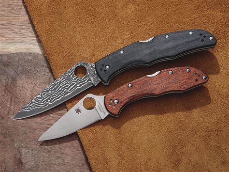 KC Exclusive Spyderco Knives in Pakkawood | KnifeCenter Blog