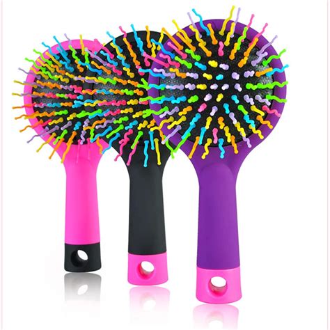 Lke Magic Hair Comb Brush Rainbow Volume Anti Tangle Anti Static