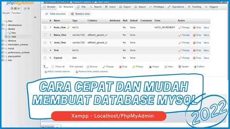 Cara Membuat Database Mysql Di Localhost Phpmyadmin How To Make