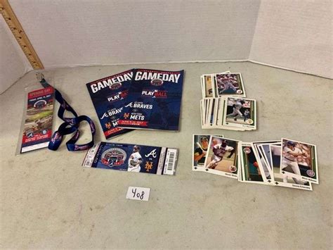 Atlanta Braves Game Day Programs, Ticket and Misc Baseball Cards - BHHS GA Properties Auction Group