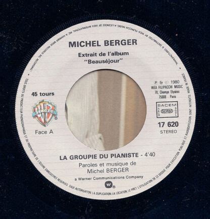 Michel Berger La Groupie Du Pianiste 7 Si France 1980 Het Plaathuis