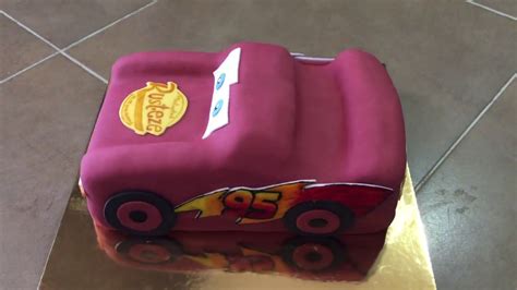 Tarta Rayo Mcqueen Cars Fondant 3d Lightning Mcqueen Cars Fondant 3d Cake Youtube