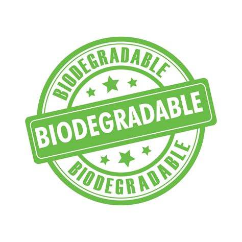 biodegradable label sticker badge vector, biodegradable stamp 22213508 Vector Art at Vecteezy