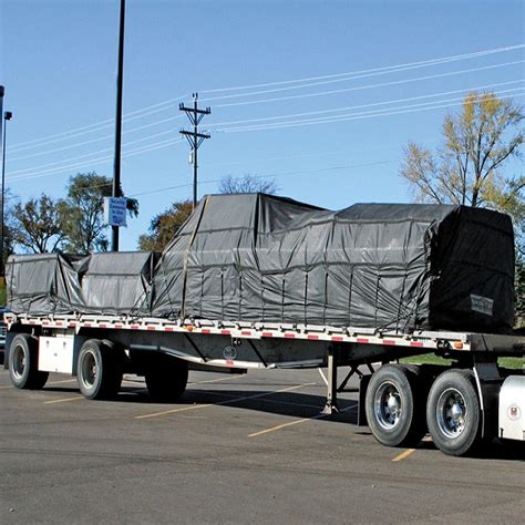 Supply Lightweight Pvc Fitted Nose Smoke Tarp For Flatbed Truck Trailer