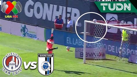 Se salva el San Luis Travesaño evita el gol Atl San Luis 0 0