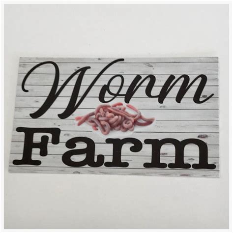 Worm Farm Sign Farm Signs Plaque Sign Worm Farm