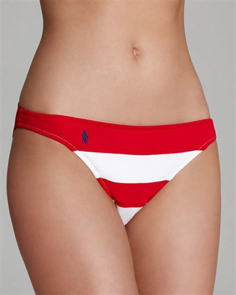 Ralph Lauren Blue Label Stars And Stripes Bikini Top Hipster Bikini