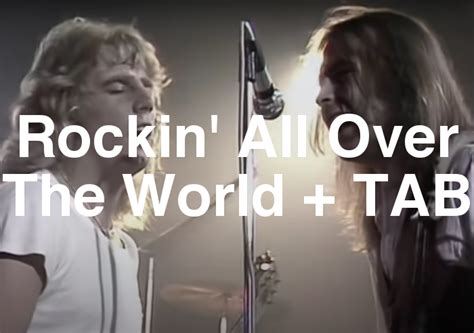 Rockin All Over The World Status Quo Guitar Lesson With TAB