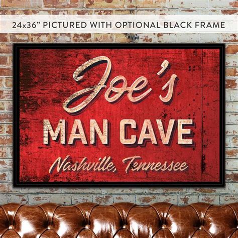 Personalized Man Cave Sign | Custom Wall Art | Personalized man cave signs, Man cave wall art ...