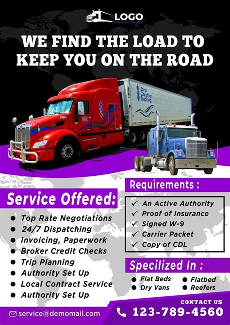 Nuralomislam I Will Do Truck Dispatching Freight Broker Flyer And