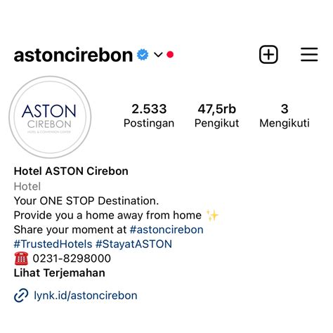 Jadi Hotel Pertama Di Ciayumakuning Akun Instagram Aston Cirebon Sudah