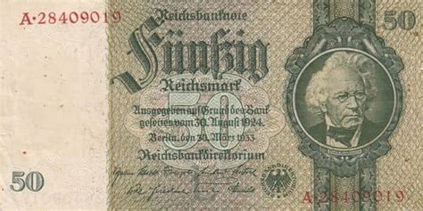 Billete 50 Reichsmark Reichsbanknote Alemania Imperio Foronum