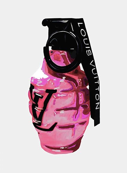 Lv Pink Grenade Print Sweet House Studios Gold Coast