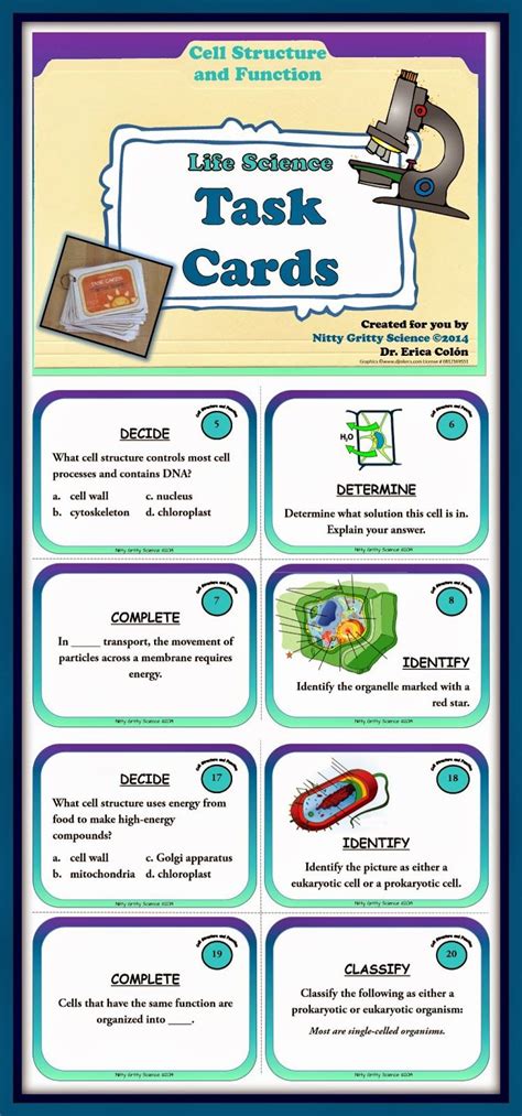 Nitty Gritty Science Life Science Task Cards Science Task Cards Task Cards Life Science