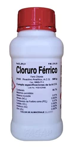 Cloruro Férrico cloruro De Hierro Hexahidratado 500g en venta en