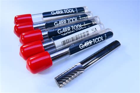 LOT 5 PCS NEW GARR 1 4 SOLID CARBIDE SINGLE CUT BURS BURRS TOOL