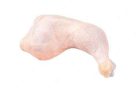 Premium Photo | Isolated fresh raw chicken leg