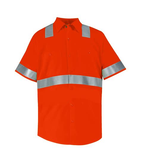 Amp Ca Red Kap® High Visibility Class 2 Level 2 Short Sleeve Work Shirt