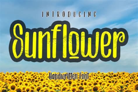 Sunflower Font By Shiddiqart · Creative Fabrica