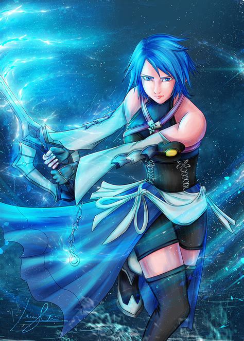 Aqua Kingdom Hearts 20th Anniversary Art By Luxvestraart On Deviantart