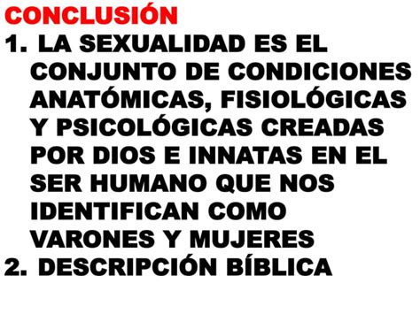 La Sexualidad Según La Biblia Ppt