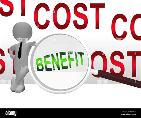 Cost Vs Benefit Magnifier Means Comparing Price Against Value Return