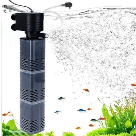 3 en 1 Pompe Aquarium 40W 2800L H Silencieuse Filtre Intérieur