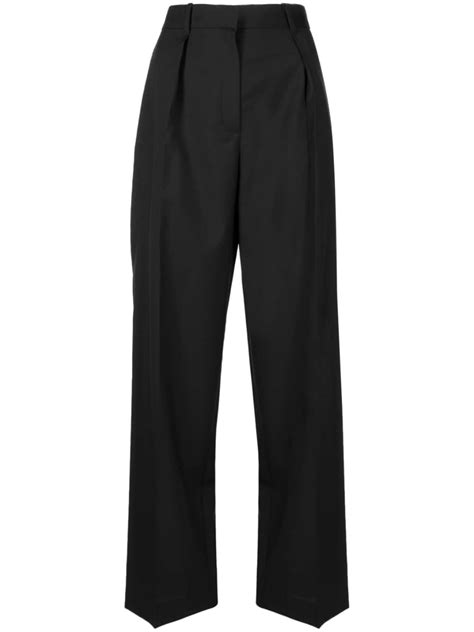 THE ROW Marce Mid Rise Tailored Trousers Editorialist