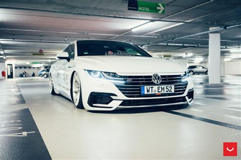 Dropped White Vw Arteon Wears A Chrome Billet Grille Carid Gallery