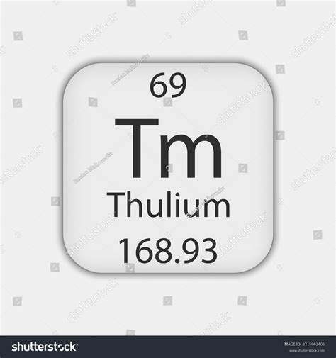 Thulium Symbol Chemical Element Periodic Table Stock Vector (Royalty ...