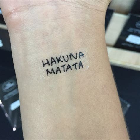 Hakuna Matata Tattoo On Wrist Wiki Tattoo