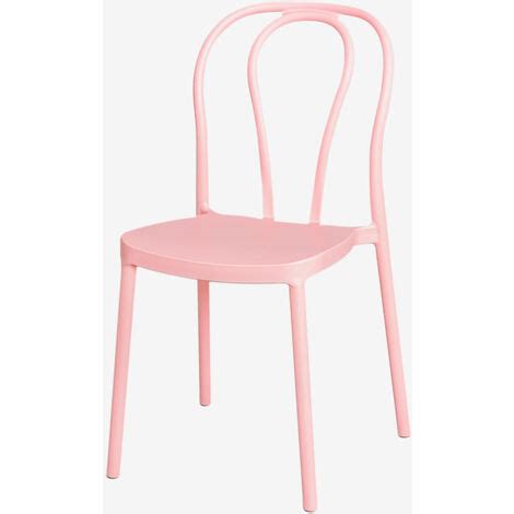 Pack de 4 chaises de salle à manger empilables Mizzi SKLUM Rose Barbe à