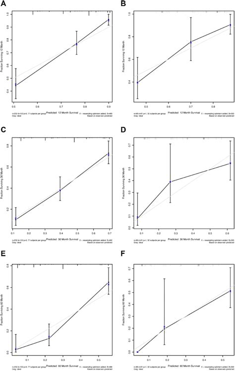 Nomogram Calibration Plot For Predicting Overall Survival Probabilities