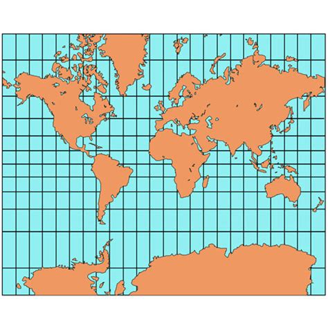 Mercator Projection Map