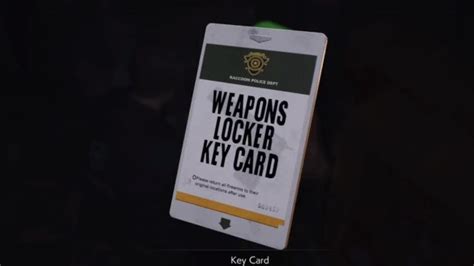 Resident Evil 2 Weapons Locker Key Card location | Find the Shotgun key ...