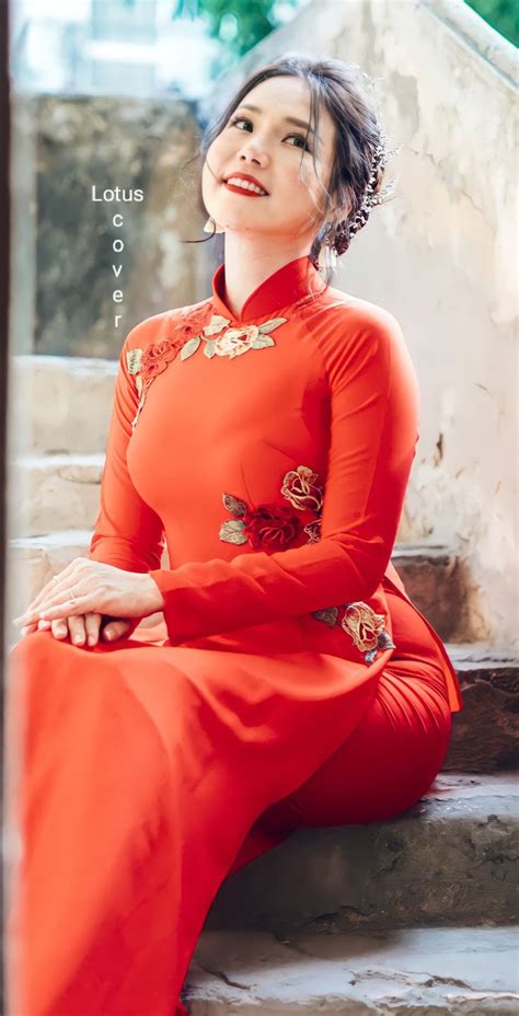 Long Dress Long Sleeve Dress Red Formal Dress Formal Dresses Ao Dai