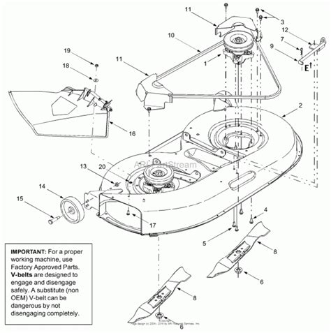 Troy Bilt Pony 42 Deck Belt Diagram