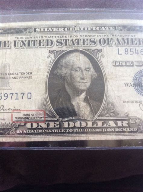 C Silver Certificate No Motto Serial L D