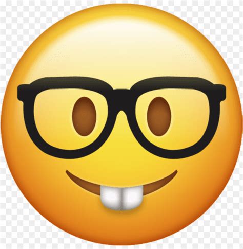 Free Download Hd Png Nerd Face With Glasses Emoji Png Clipart Png