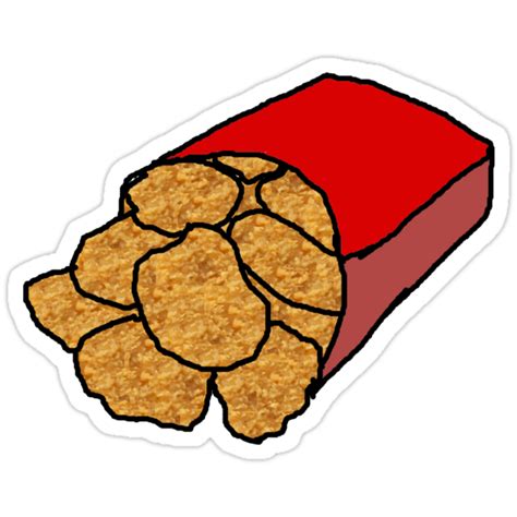 "Realistic Chicken Nuggets" Stickers by ShenaniganPants | Redbubble