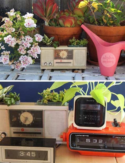 Vintage Clock Radio Planters For Father S Day Alpha Mom