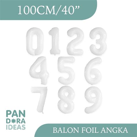 Jual Balon Foil Angka White Cm In Balon Angka Jumbo Putih