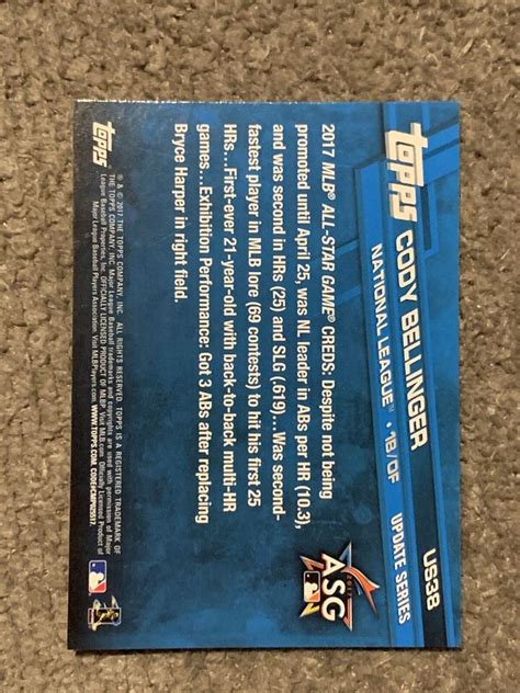 2017 Topps Update Cody Bellinger US38 Rookie Card RC EBay