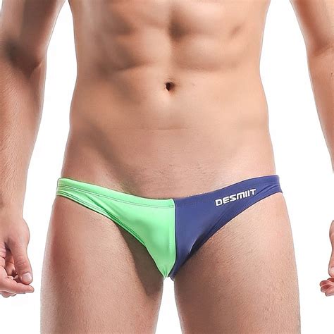 Desmiit Swimwear Mens Swim Briefs Sexy Bikini Swimming Trunk For Male