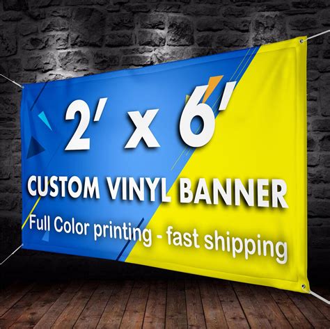 2x6' Custom Banners Vinyl Banner printing 13oz full | Etsy