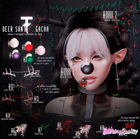 Second Life Marketplace Triggered Deer Santa 1 Rare