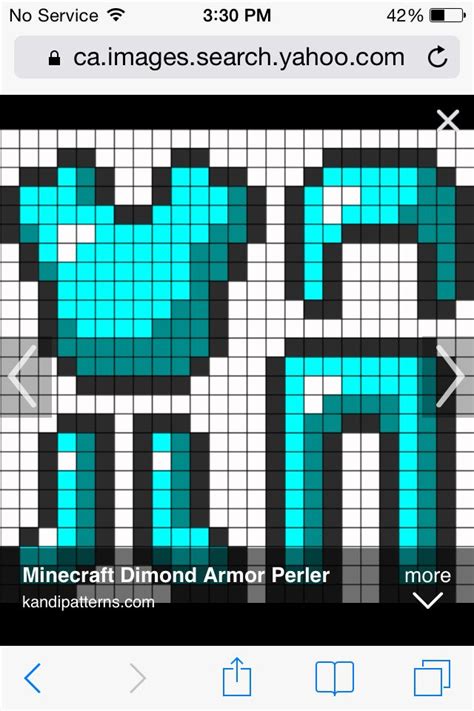 Minecraft Armor Perler Bead Pattern