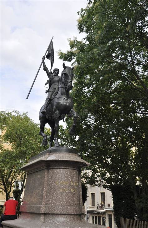 Monument With Equestrian Statue Of Jeanne D Arc From Nancy City In